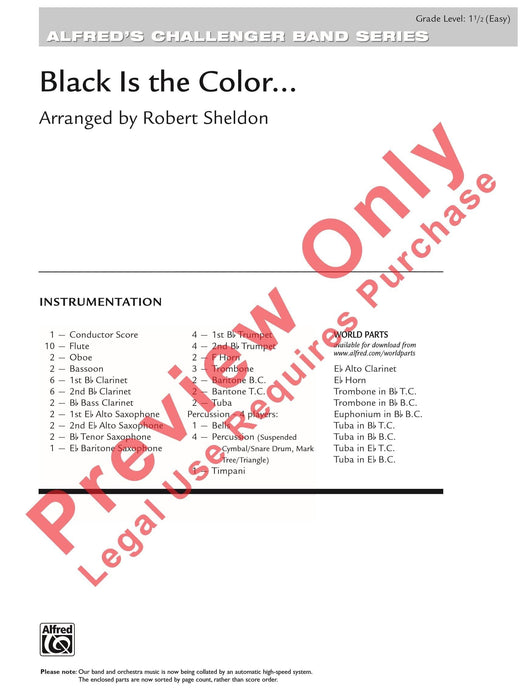 Black Is the Color... 總譜 | 小雅音樂 Hsiaoya Music