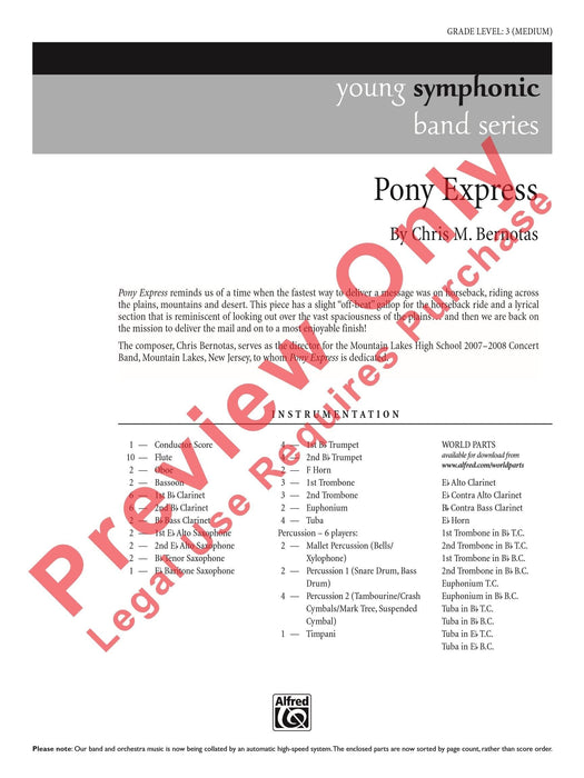 Pony Express 總譜 | 小雅音樂 Hsiaoya Music