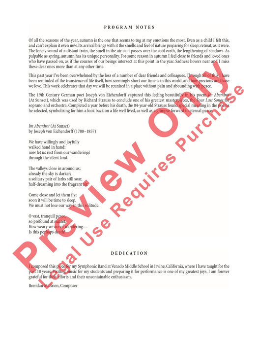 Autumn Hill 總譜 | 小雅音樂 Hsiaoya Music