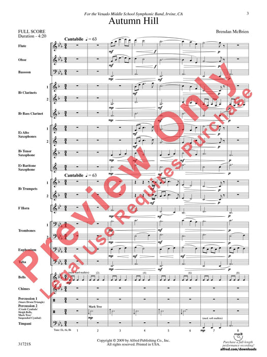 Autumn Hill 總譜 | 小雅音樂 Hsiaoya Music