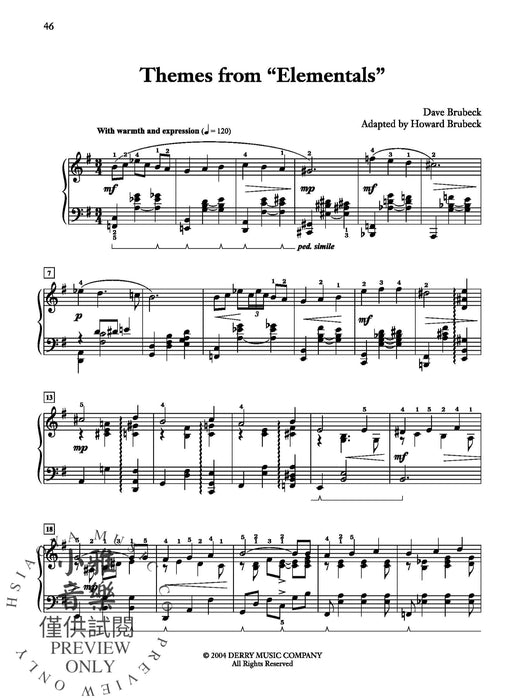 Dave Brubeck at the Piano 鋼琴 | 小雅音樂 Hsiaoya Music