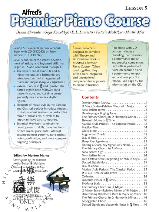 Premier Piano Course, Lesson 5 鋼琴 | 小雅音樂 Hsiaoya Music