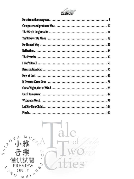 Tale of Two Cities: Vocal Selections | 小雅音樂 Hsiaoya Music