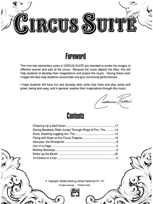 Circus Suite Strike Up the Band! The Circus Is in Town! Nine Colorful Solos for the Late Elementary Pianist Creating Vivid Scenes from the Circus 組曲 獨奏 | 小雅音樂 Hsiaoya Music