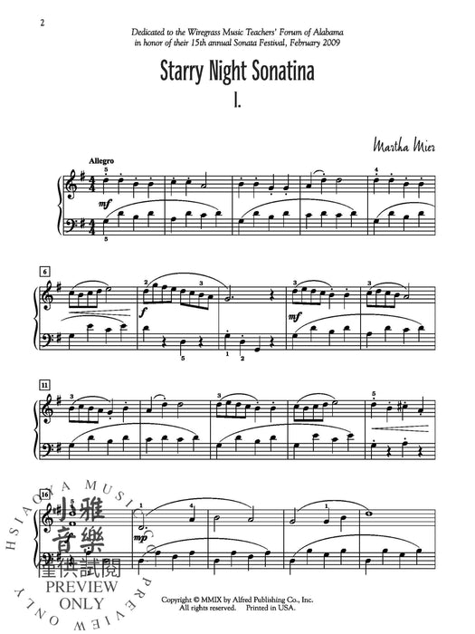 Starry Night Sonatina 小奏鳴曲 | 小雅音樂 Hsiaoya Music