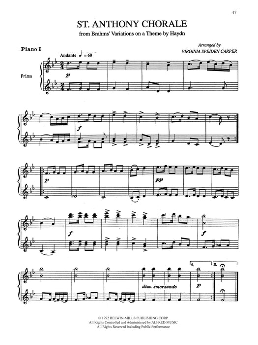 7 Classical Favorites Arranged for Two Pianos, Eight Hands Selections by Brahms, Elgar, Grieg, Handel, Haydn, Mozart, and Purcell Arranged for Intermediate Piano 古典 鋼琴 | 小雅音樂 Hsiaoya Music