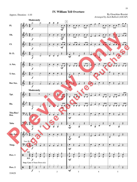 Belwin Beginning Band Kit #6 A Complete Concert Including: Red River Valley / This Old Man / A Bicycle Built for Two / William Tell Overture 音樂會 威廉泰爾序曲 總譜 | 小雅音樂 Hsiaoya Music