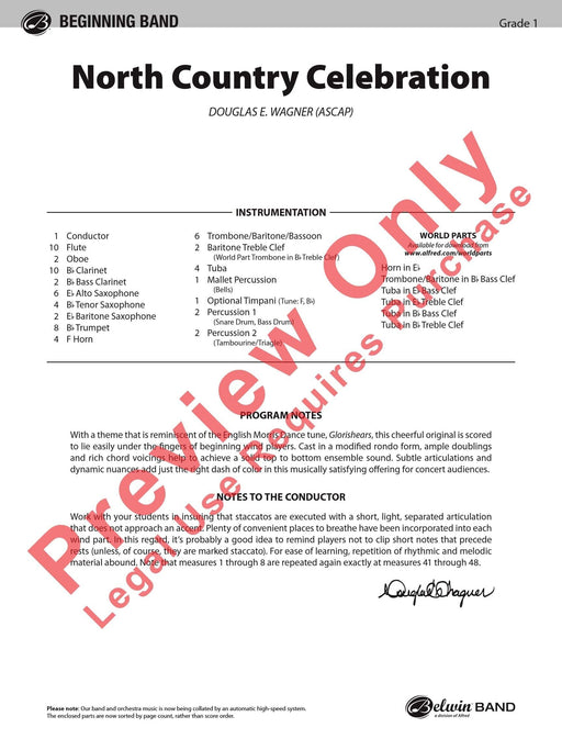 North Country Celebration 總譜 | 小雅音樂 Hsiaoya Music