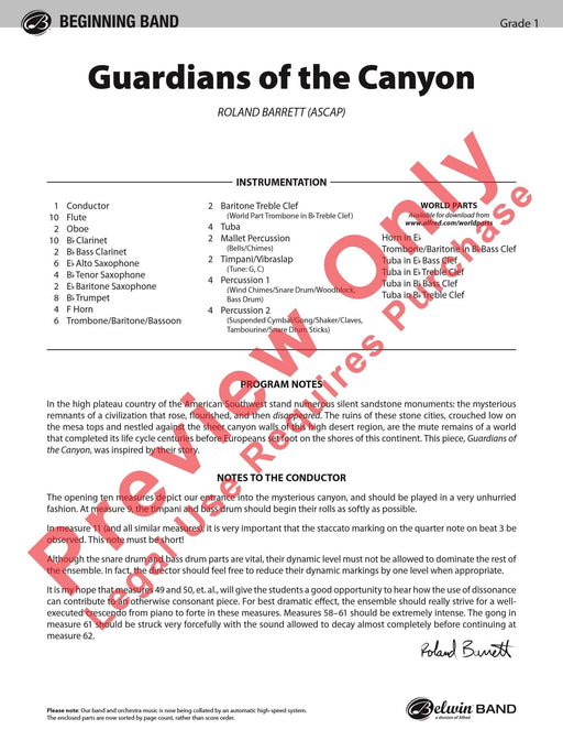 Guardians of the Canyon 總譜 | 小雅音樂 Hsiaoya Music