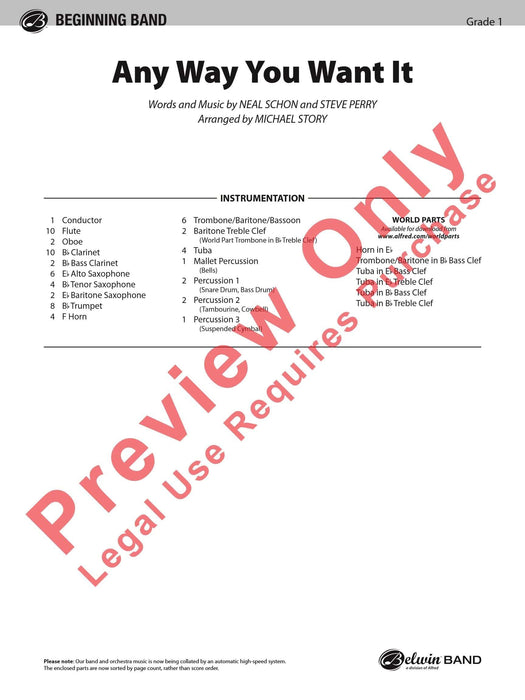 Any Way You Want It As Performed by Journey 總譜 | 小雅音樂 Hsiaoya Music