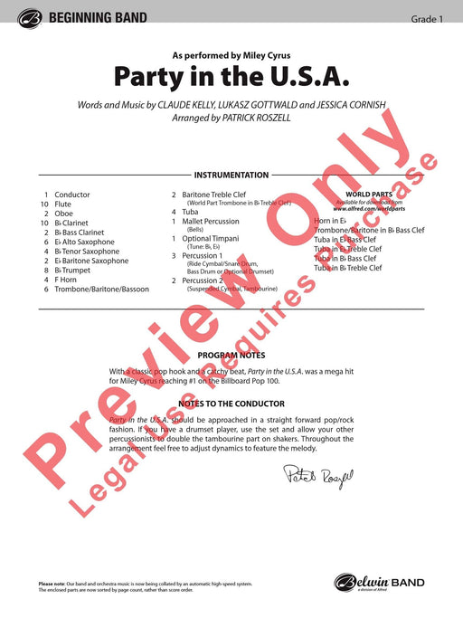 Party in the U.S.A. As Performed by Miley Cyrus 總譜 | 小雅音樂 Hsiaoya Music