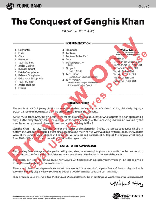 The Conquest of Genghis Khan 總譜 | 小雅音樂 Hsiaoya Music