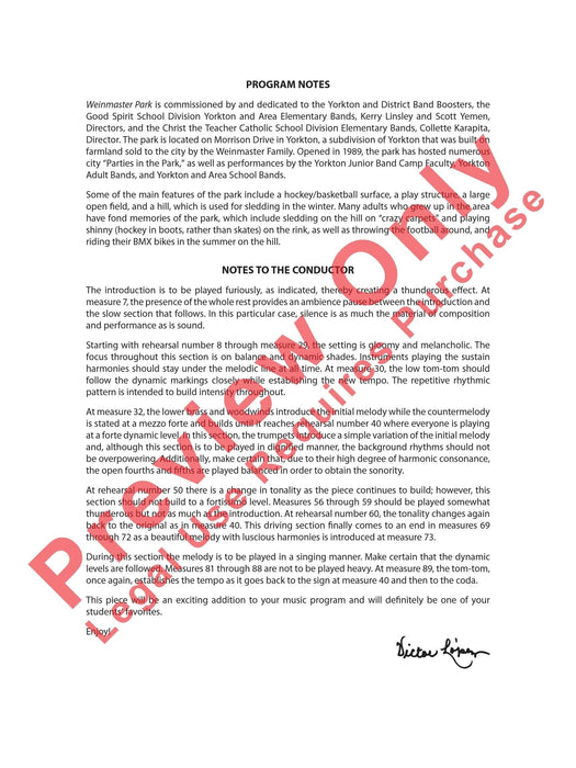 Weinmaster Park 總譜 | 小雅音樂 Hsiaoya Music