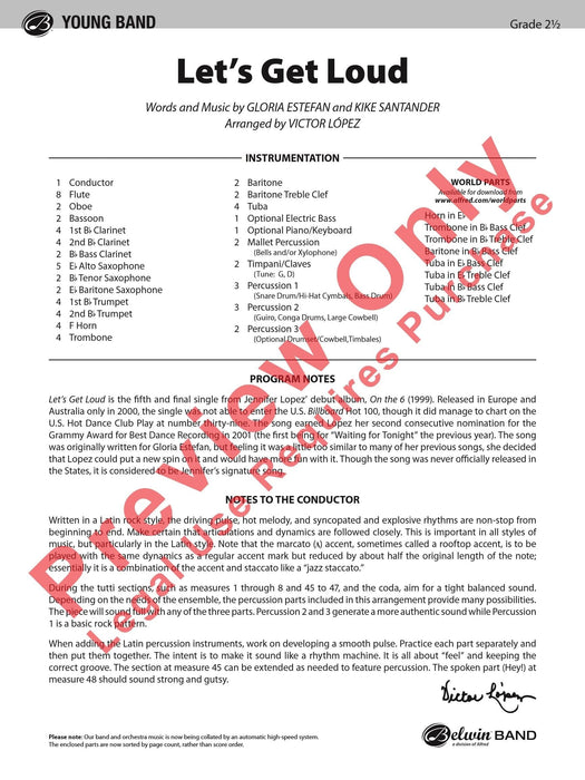 Let's Get Loud 總譜 | 小雅音樂 Hsiaoya Music