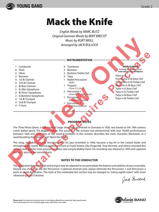 Mack the Knife 總譜 | 小雅音樂 Hsiaoya Music