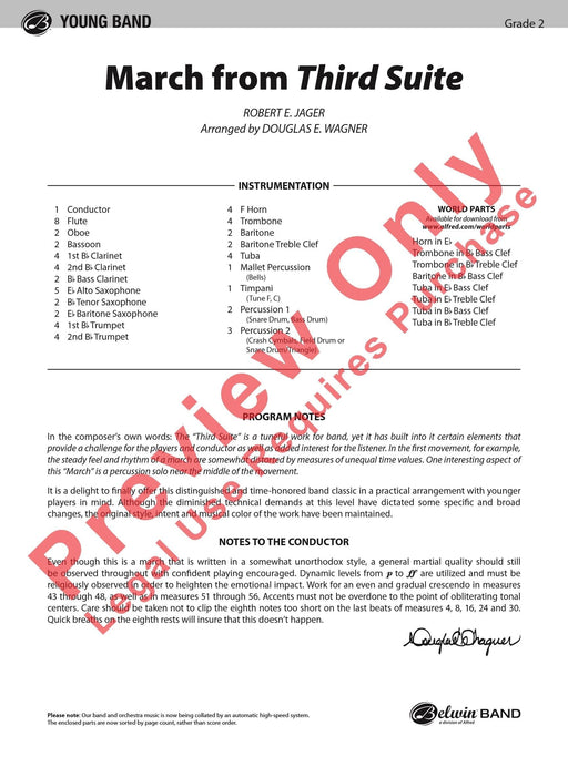 March from "Third Suite" 進行曲 組曲 總譜 | 小雅音樂 Hsiaoya Music