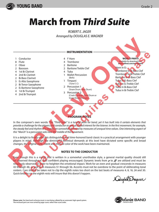 March from "Third Suite" 進行曲 組曲 總譜 | 小雅音樂 Hsiaoya Music