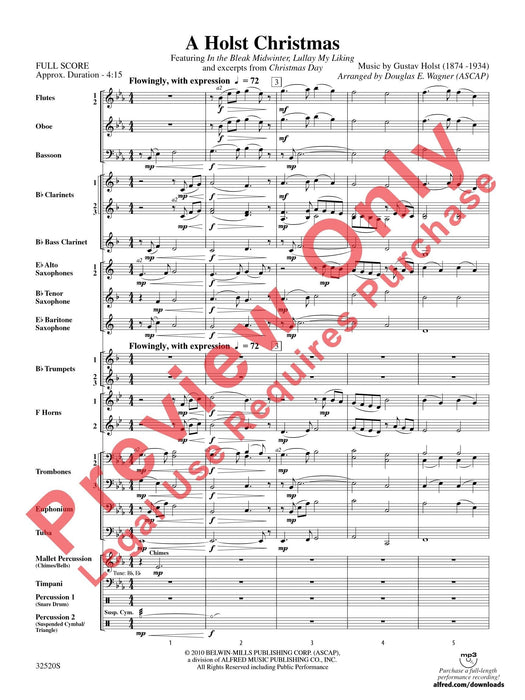A Holst Christmas Featuring: In the Bleak Midwinter / Lullay My Liking / Excerpts from "Christmas Day" 總譜 | 小雅音樂 Hsiaoya Music