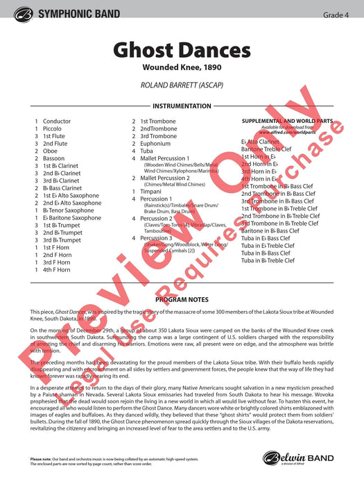 Ghost Dances Wounded Knee, 1890 舞曲 總譜 | 小雅音樂 Hsiaoya Music