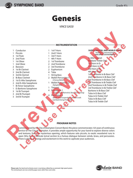 Genesis 總譜 | 小雅音樂 Hsiaoya Music