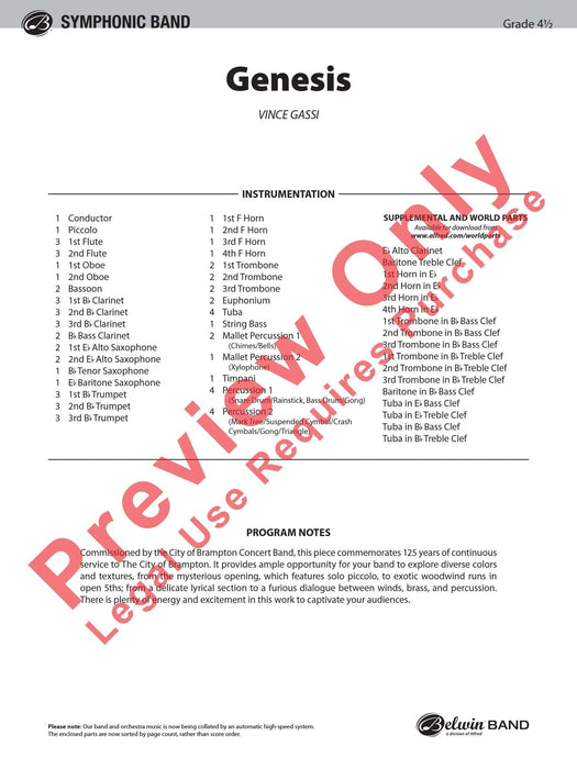 Genesis 總譜 | 小雅音樂 Hsiaoya Music