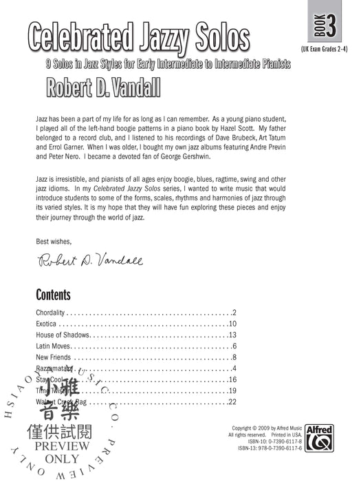 Celebrated Jazzy Solos, Book 3 9 Solos in Jazz Styles for Early Intermediate to Intermediate Pianists 獨奏 獨奏 爵士音樂 | 小雅音樂 Hsiaoya Music