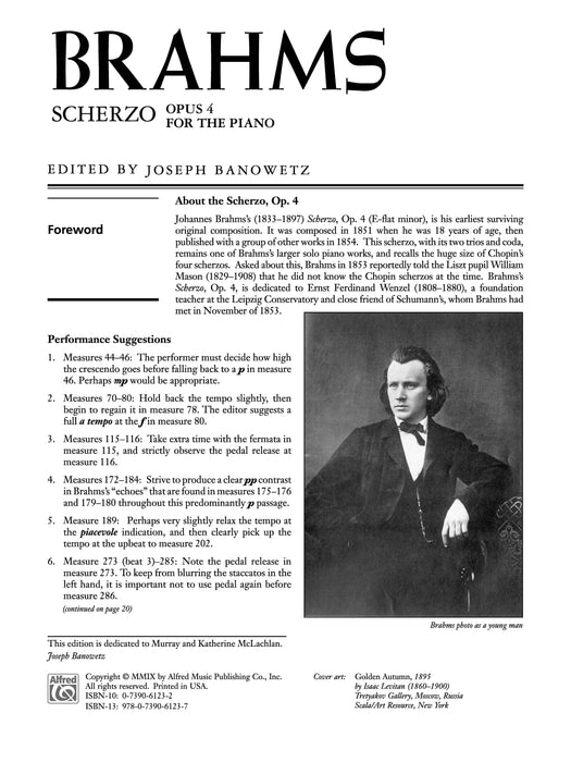 Brahms: Scherzo, Opus 4 布拉姆斯 詼諧曲 作品 | 小雅音樂 Hsiaoya Music