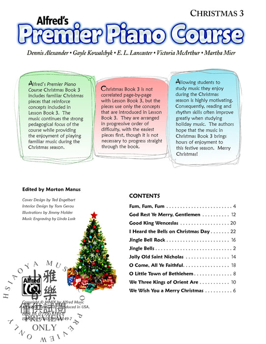 Premier Piano Course, Christmas 3 鋼琴 | 小雅音樂 Hsiaoya Music