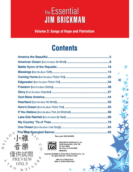 The Essential Jim Brickman, Volume 3: Songs of Hope and Patriotism 三重奏 | 小雅音樂 Hsiaoya Music