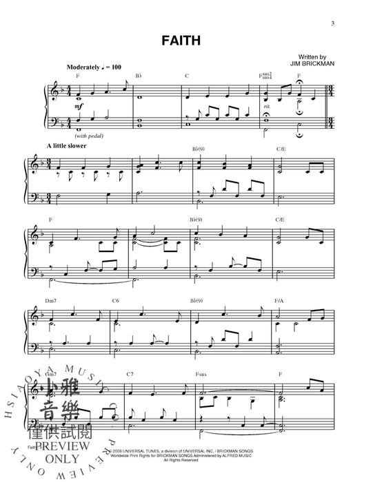 Jim Brickman: Faith and Songs of Inspiration | 小雅音樂 Hsiaoya Music