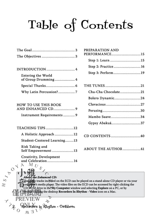 Recorders in Rhythm---Caribbean A Spicy Blend for the Latin Percussion Ensemble 節奏 擊樂器 | 小雅音樂 Hsiaoya Music