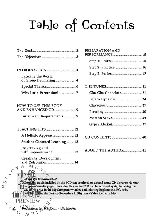 Recorders in Rhythm---Caribbean A Spicy Blend for the Latin Percussion Ensemble 節奏 擊樂器 | 小雅音樂 Hsiaoya Music