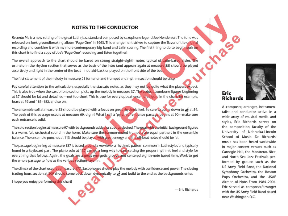 Recorda Me 總譜 | 小雅音樂 Hsiaoya Music