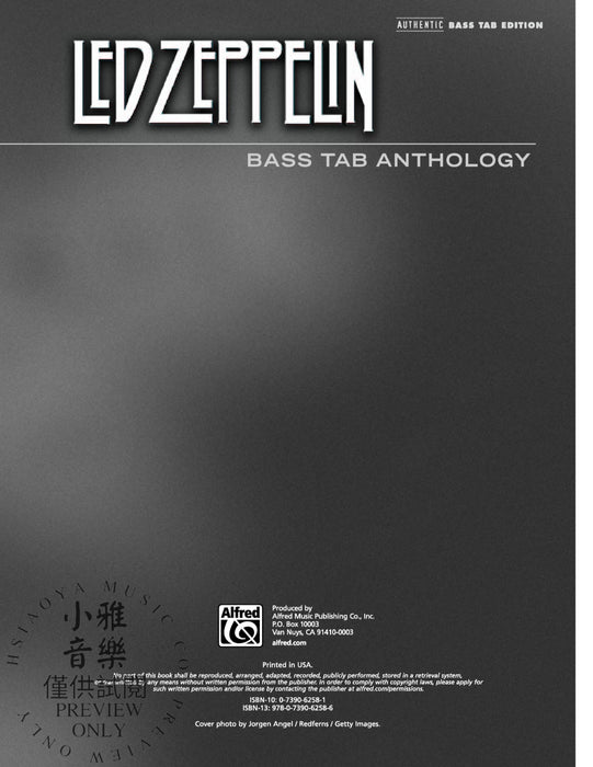 Led Zeppelin: Bass TAB Anthology | 小雅音樂 Hsiaoya Music