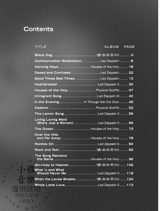 Led Zeppelin: Bass TAB Anthology | 小雅音樂 Hsiaoya Music