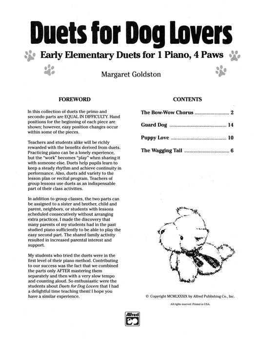 Duets for Dog Lovers Early Elementary Duets for 1 Piano, 4 Paws 二重奏 鋼琴 | 小雅音樂 Hsiaoya Music