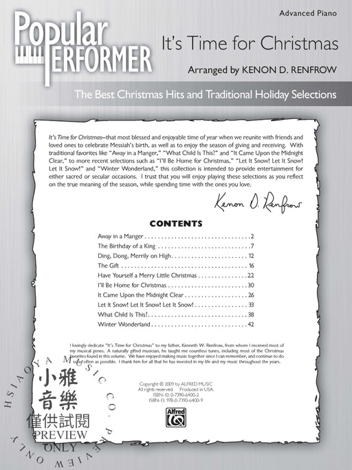 Popular Performer: It's Time for Christmas The Best Christmas Hits and Traditional Holiday Selections | 小雅音樂 Hsiaoya Music