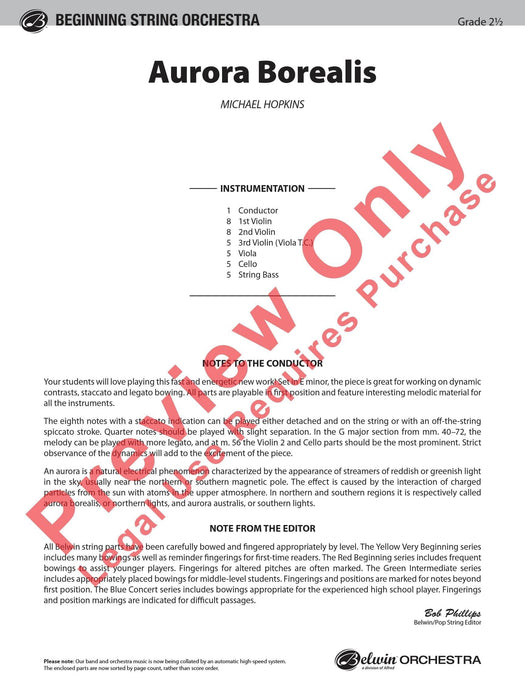 Aurora Borealis 總譜 | 小雅音樂 Hsiaoya Music