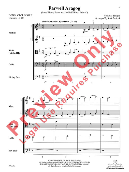 Farewell Aragog (from Harry Potter and the Half-Blood Prince) 總譜 | 小雅音樂 Hsiaoya Music