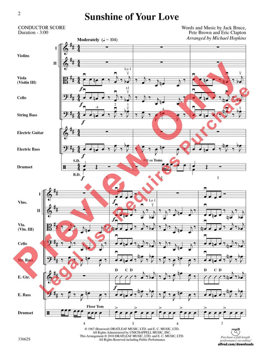 Sunshine of Your Love As performed by Cream 總譜 | 小雅音樂 Hsiaoya Music