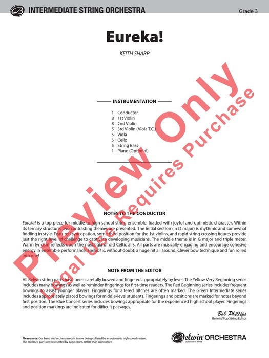 Eureka! 總譜 | 小雅音樂 Hsiaoya Music