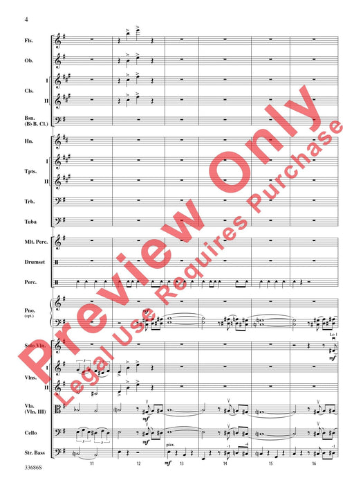 The Pink Panther For Solo Violin with Orchestra 獨奏 小提琴 管弦樂團 總譜 | 小雅音樂 Hsiaoya Music