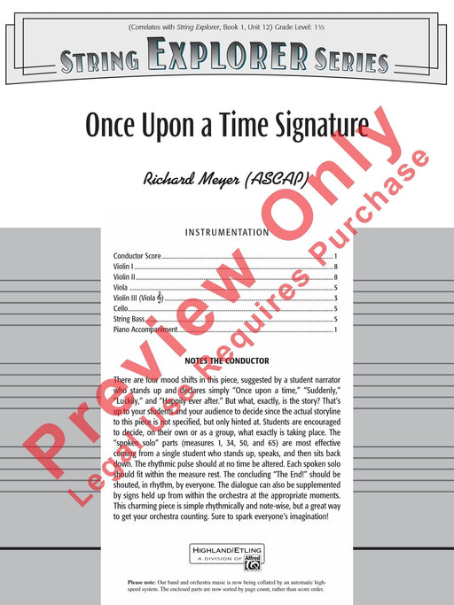 Once Upon a Time Signature 總譜 | 小雅音樂 Hsiaoya Music