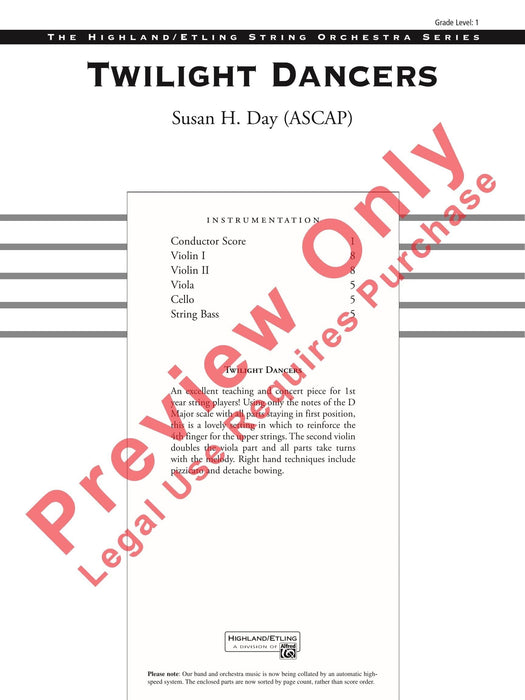 Twilight Dancers 舞曲 總譜 | 小雅音樂 Hsiaoya Music