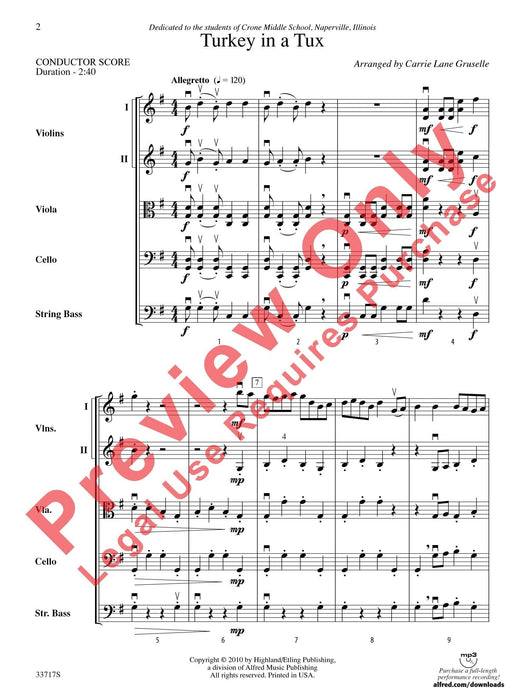 Turkey in a Tux 總譜 | 小雅音樂 Hsiaoya Music