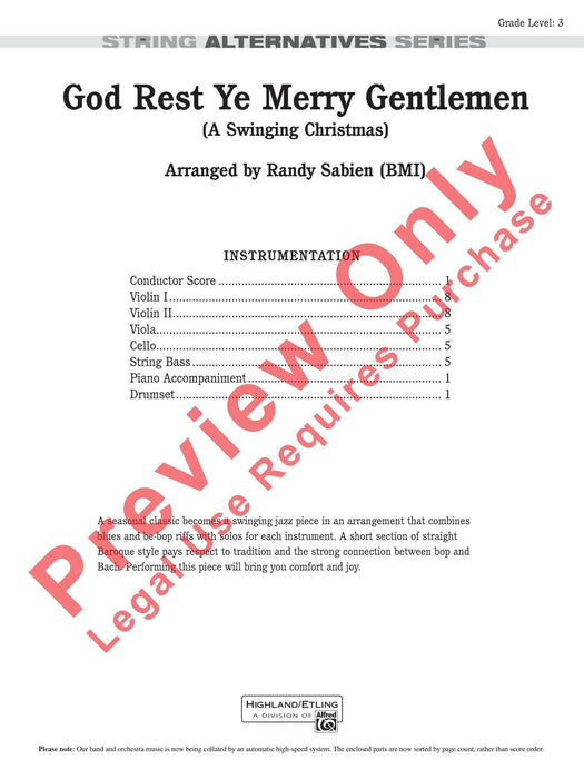 God Rest Ye Merry Gentlemen A Swinging Christmas 總譜 | 小雅音樂 Hsiaoya Music