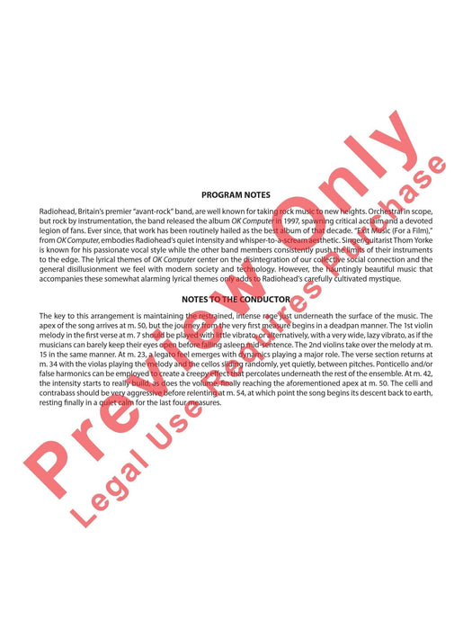 Exit Music (For a Film) As performed by Radiohead 總譜 | 小雅音樂 Hsiaoya Music