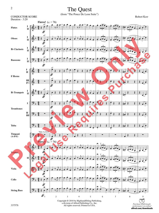 The Quest (from The Ponce De Leon Suite) 組曲 總譜 | 小雅音樂 Hsiaoya Music