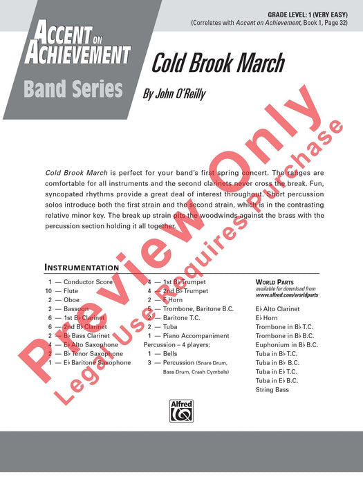 Cold Brook March 進行曲 總譜 | 小雅音樂 Hsiaoya Music