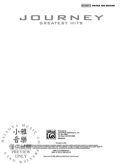 Journey: Greatest Hits | 小雅音樂 Hsiaoya Music